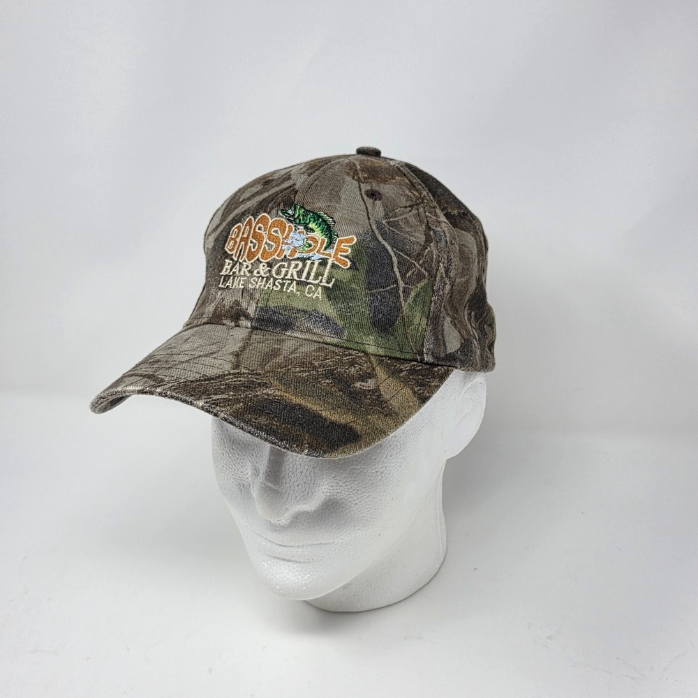 Realtree Hardwood Camouflage Bass Hole Bar Camo Hat Cap Hunting Strapback Casual